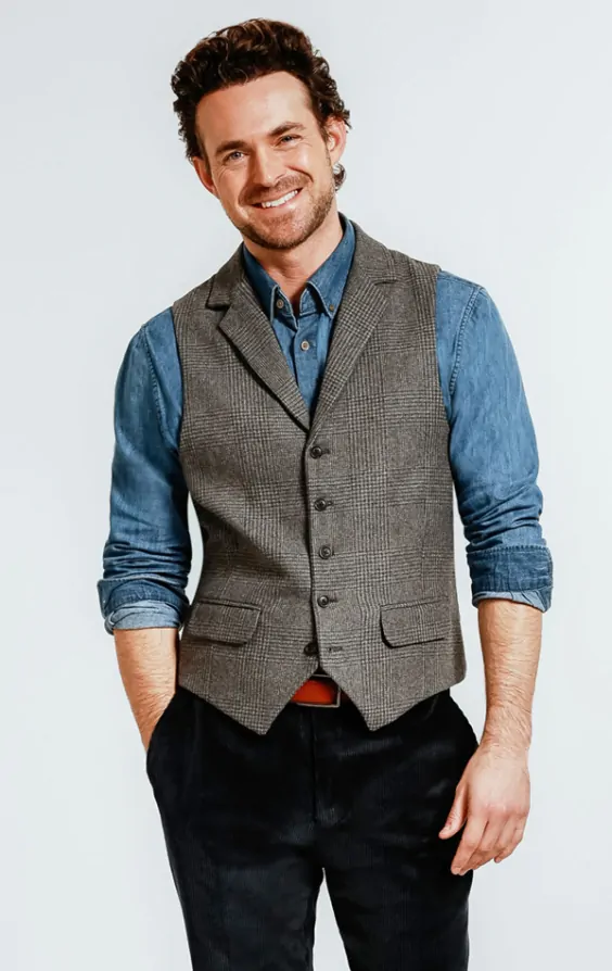 Grey lapel waistcoat outlet