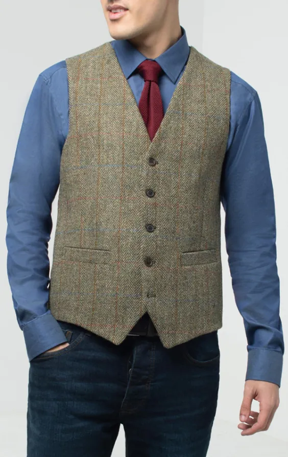 Harris Tweed Green Herringbone Windowpane Check Tweed Jacket - photo 5 Harris Tweed Green Herringbone Windowpane Check Tweed Jacket - photo 5
