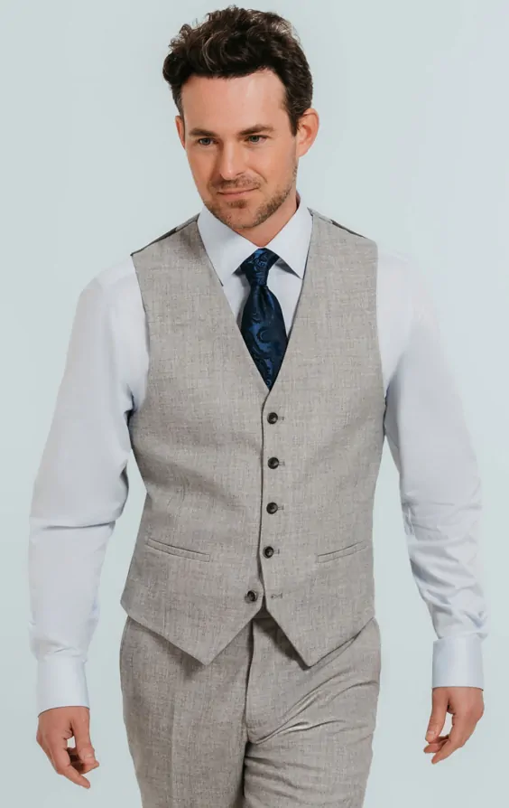 Grey waistcoat with white shirt sales