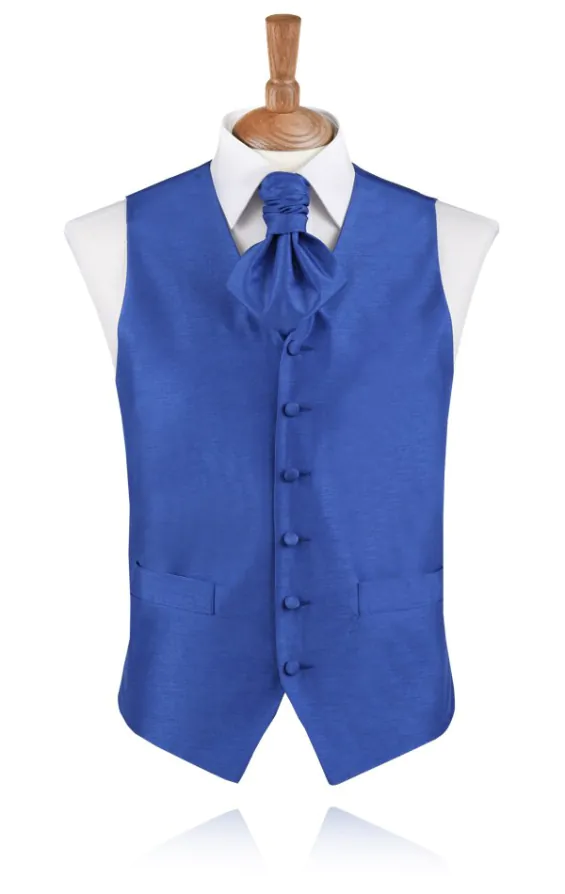 Boys Royal Blue Dupion Waistcoat Boys Royal Blue Dupion Waistcoat