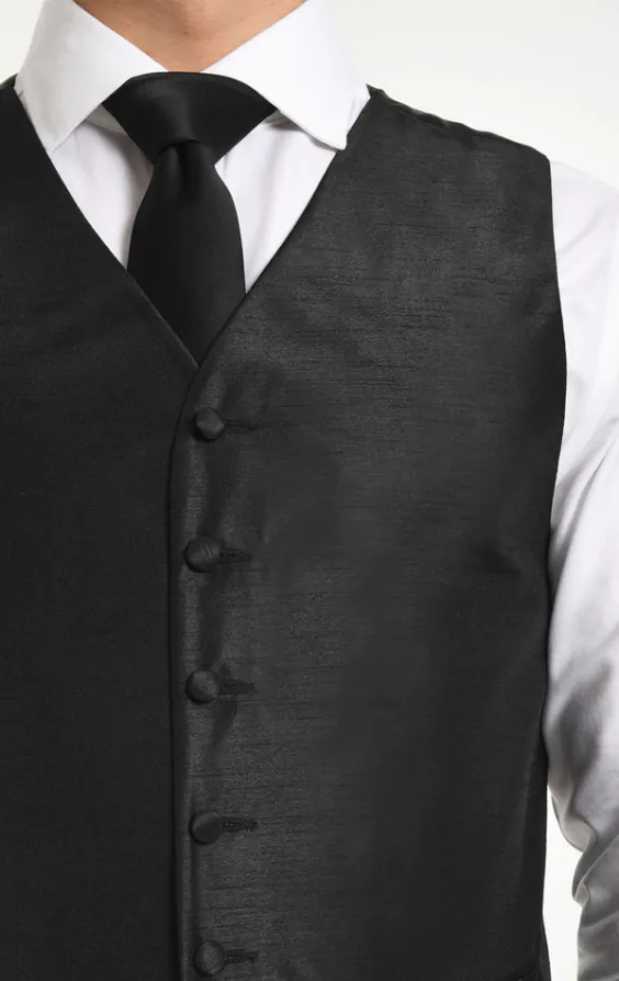 Black Dupion Waistcoat - photo 1 Black Dupion Waistcoat - photo 1