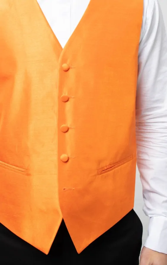 Mens orange waistcoat online