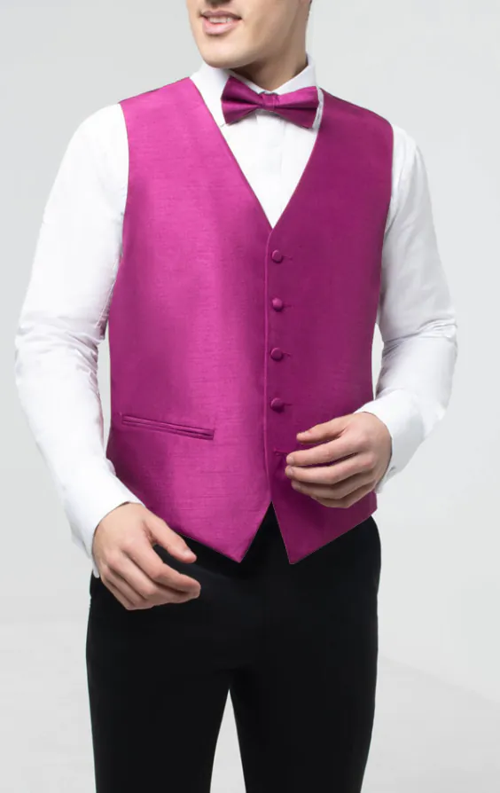 Purple Dupion Waistcoat - photo 1