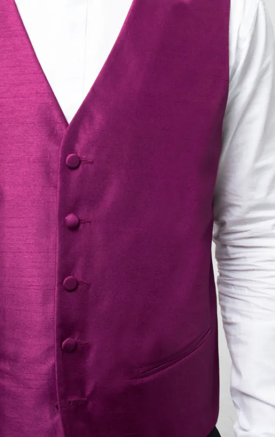 Purple Dupion Waistcoat - photo 2