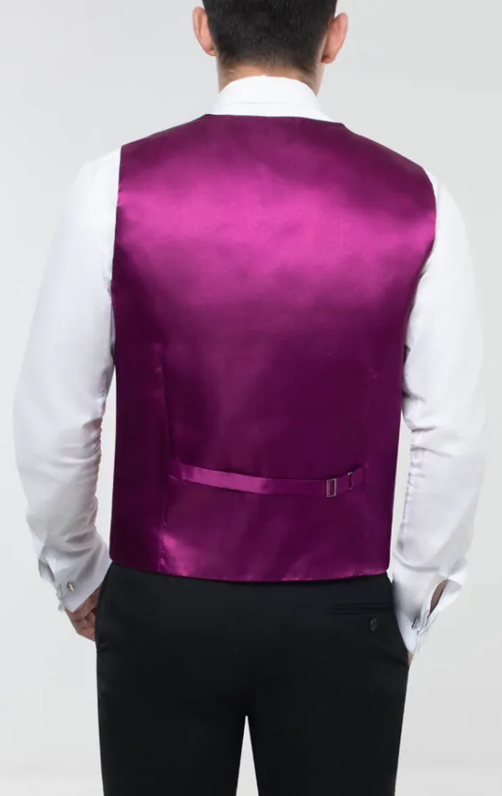 Purple Dupion Waistcoat - photo 3