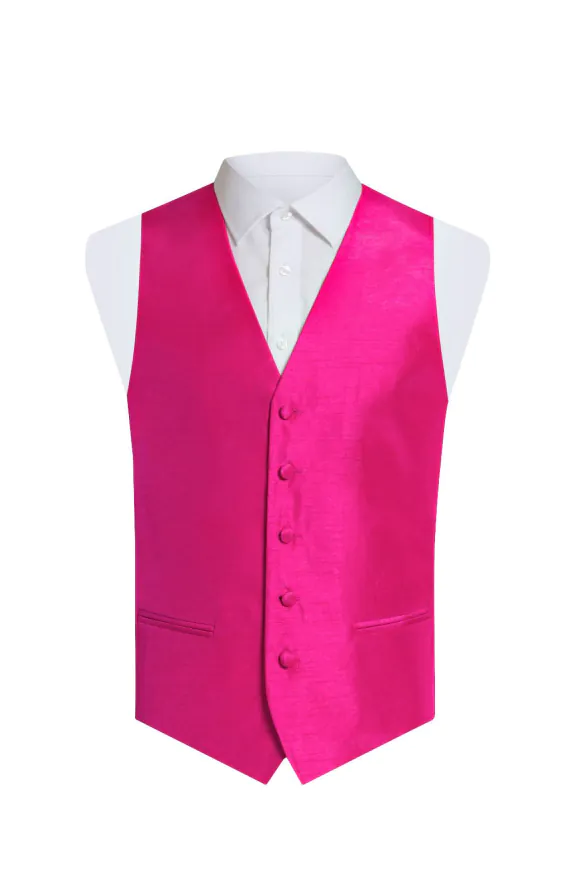 Fuchsia Dupion Waistcoat