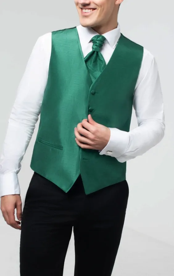 Dobell Racing Green Dupion Waistcoat