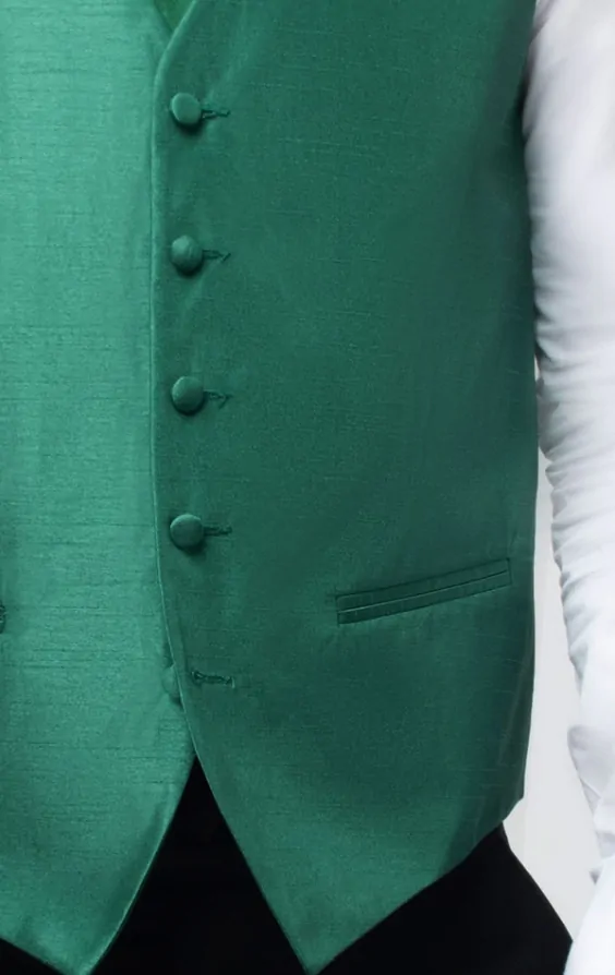 Dobell Racing Green Dupion Waistcoat