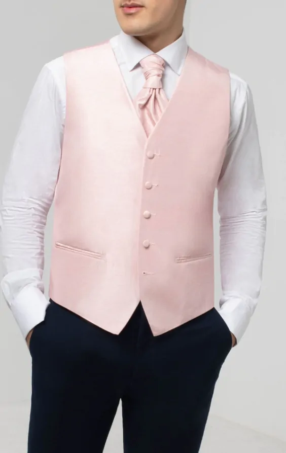 Pink waistcoat and tie hotsell