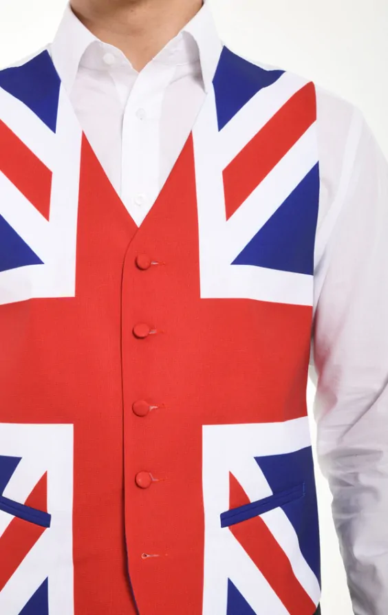 Union flag waistcoat top