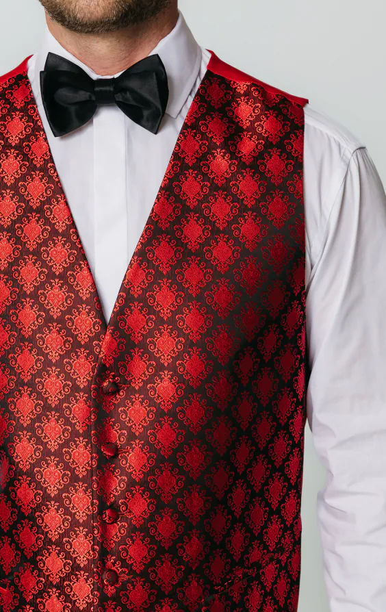 Red Da Vinci Waistcoat thumbnail 2