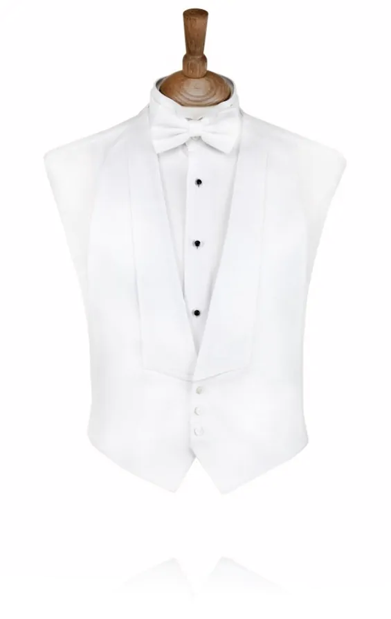 2 Piece White Tie, Dress Shirt, Waistcoat, Bow Tie & Shoes thumbnail 8