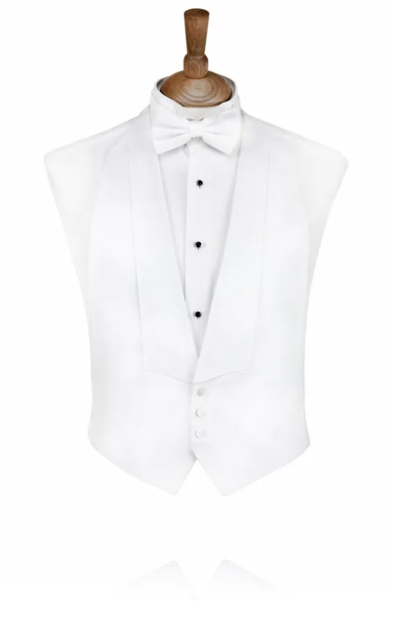 2 Piece Wool White Tie, Dress Shirt, Waistcoat & Bow Tie - photo 7 2 Piece Wool White Tie, Dress Shirt, Waistcoat & Bow Tie - photo 7
