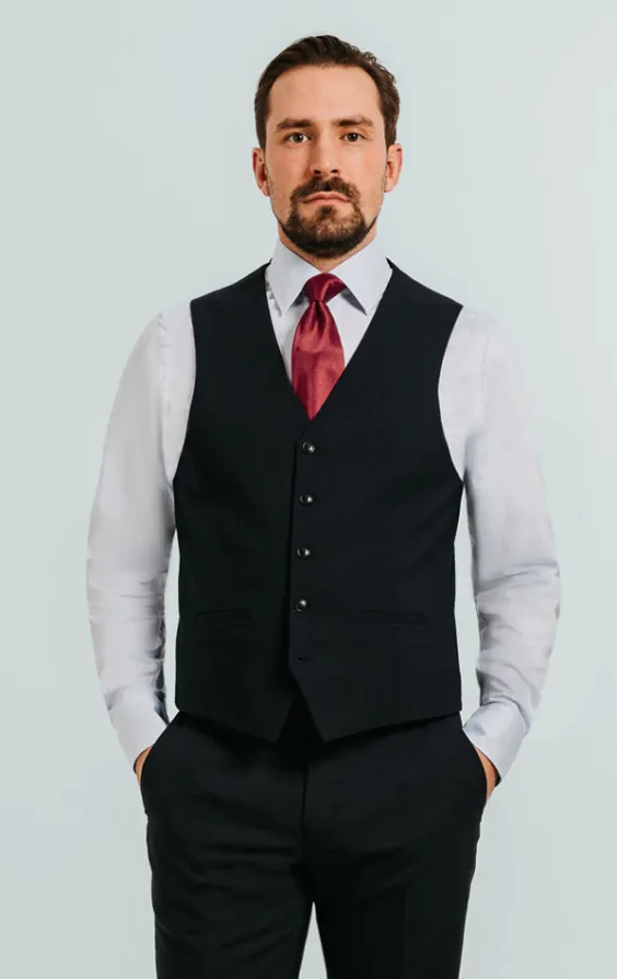 Dobell Navy Waistcoat