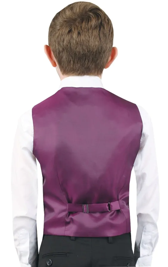 Dobell Boys Purple Paisley Waistcoat Dobell