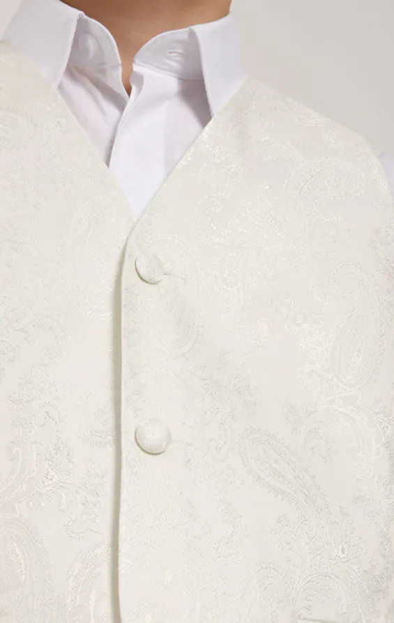 Boys Pearl Ivory Paisley Waistcoat - photo 1 Boys Pearl Ivory Paisley Waistcoat - photo 1