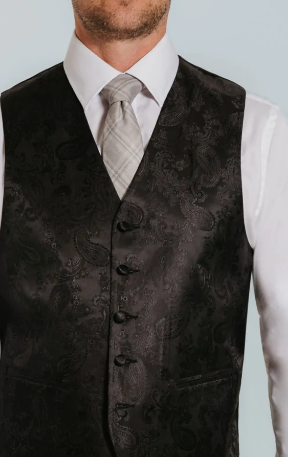 Black paisley waistcoat online