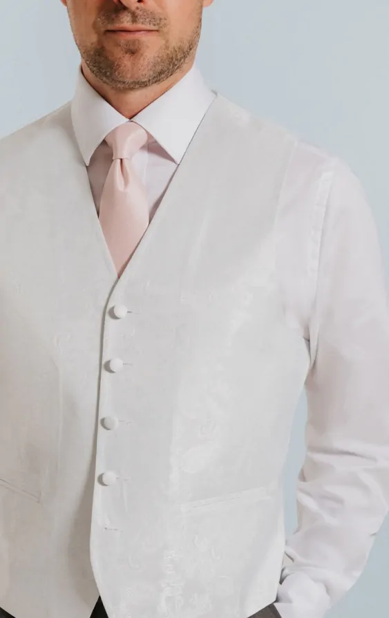 White Paisley Waistcoat thumbnail 3