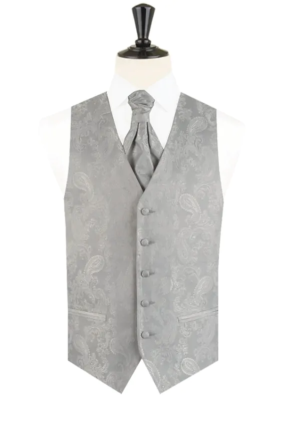 Dobell Boys Silver Paisley Waistcoat Dobell