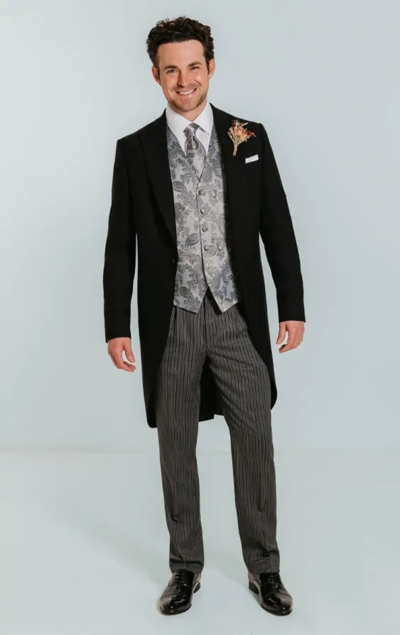 Grey paisley waistcoat shop