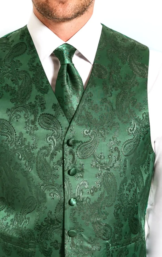 Green paisley waistcoat discount