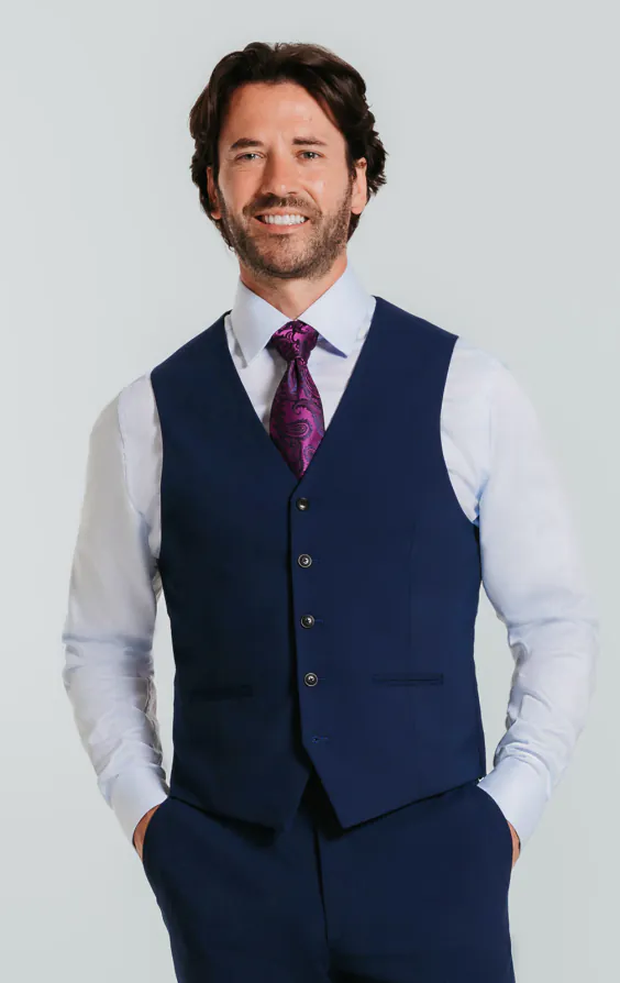 Blue Slim Fit Waistcoat primary image