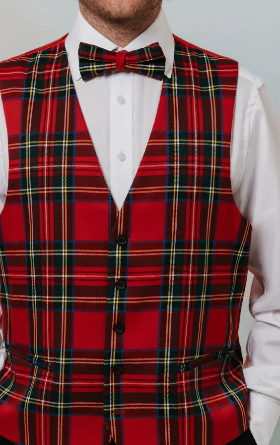 Dobell Red Tartan Waistcoat