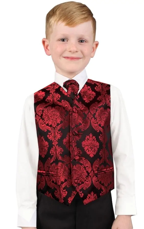 Boys red waistcoat deals