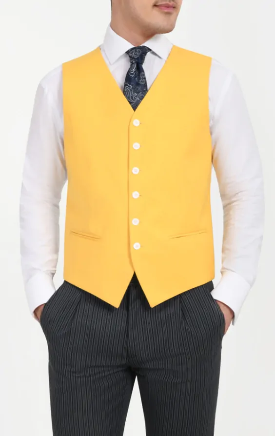 Dobell Mustard Yellow Morning Suit Waistcoat Dobell