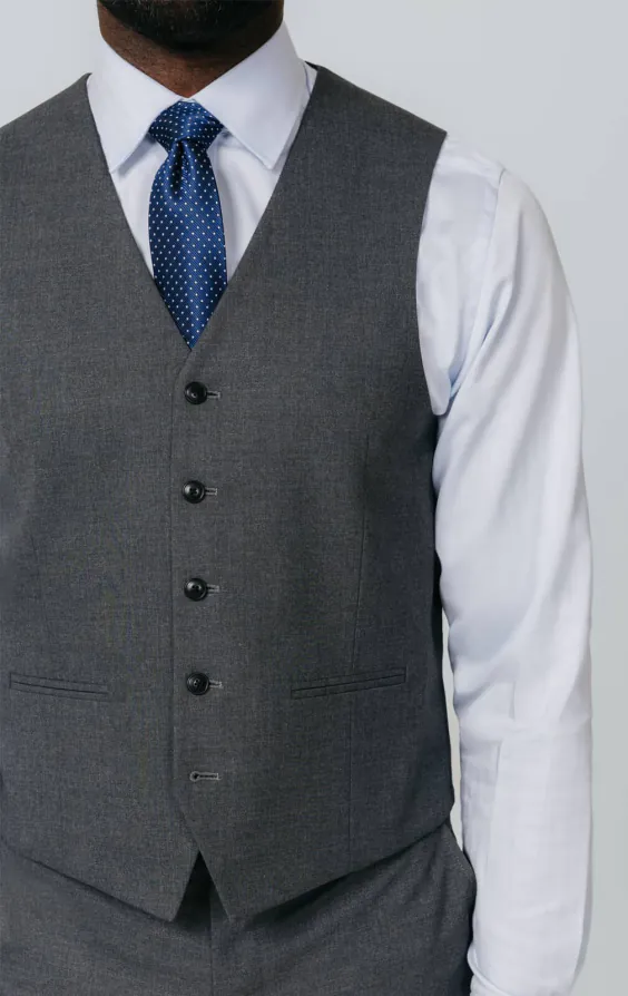 Grey Slim Fit Waistcoat - photo 1