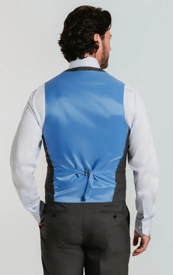 Grey slim fit waistcoat discount