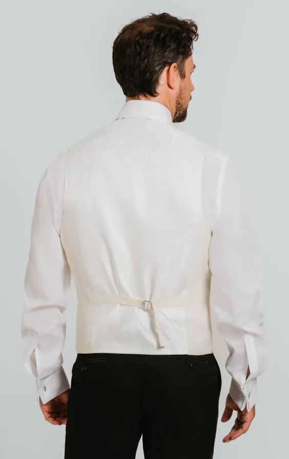 White Double Breasted Waistcoat - photo 2 White Double Breasted Waistcoat - photo 2