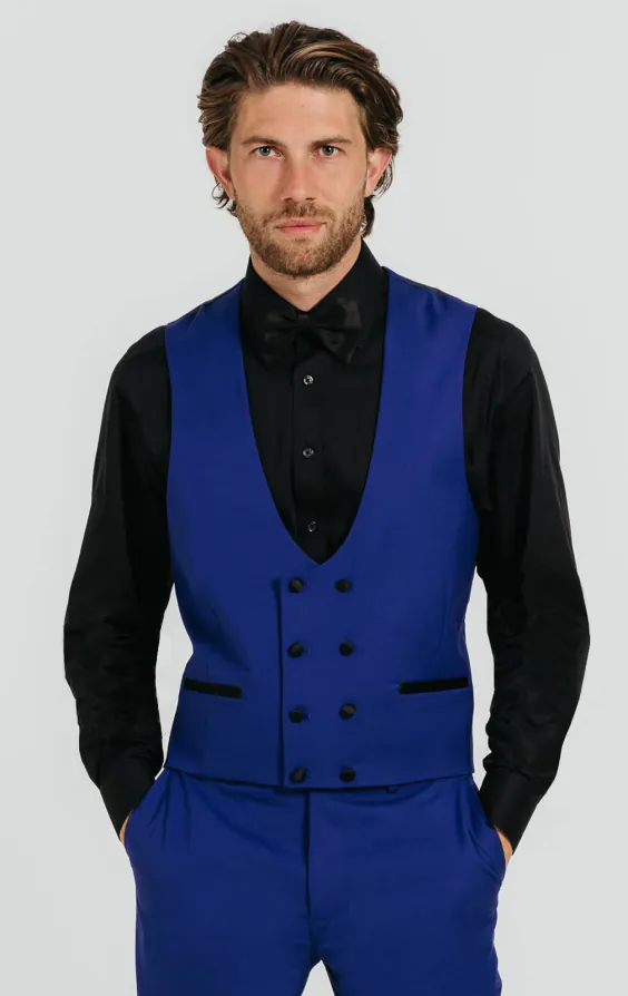 Bright Blue Dinner Jacket with Peak Lapel - photo 6