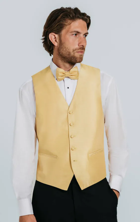 Dark Gold Dupion Waistcoat Dark Gold Dupion Waistcoat