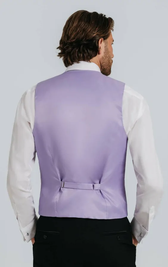 Lavender Dupion Waistcoat thumbnail 3