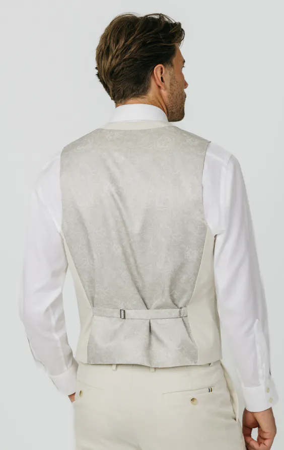 Winter White Twill Waistcoat thumbnail 3
