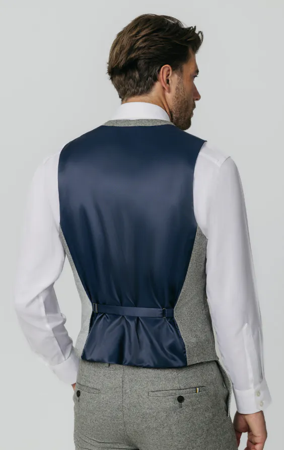 Light Grey Donegal Tweed Waistcoat - photo 2 Light Grey Donegal Tweed Waistcoat - photo 2