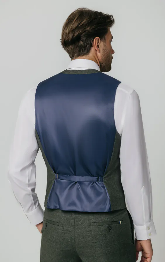 Green Weave Waistcoat thumbnail 3