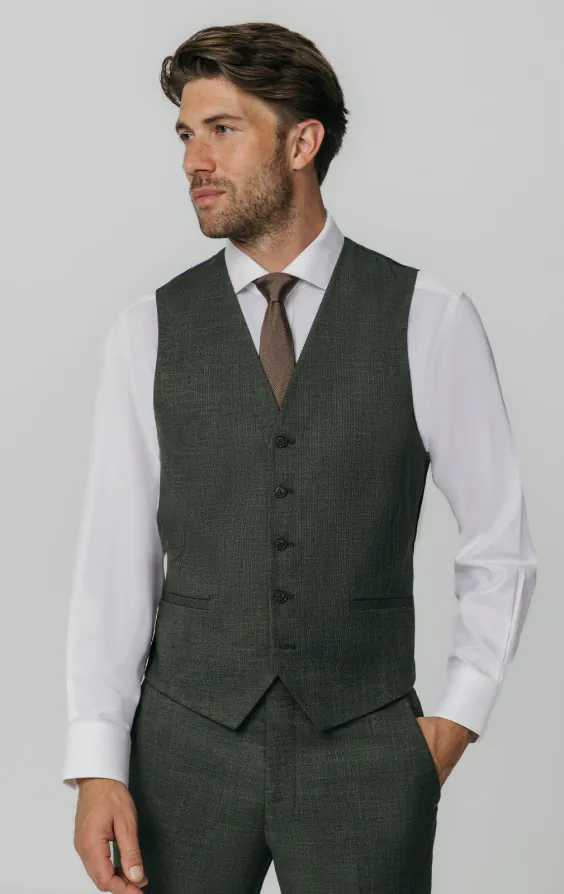 Green Weave Double Breasted Suit Jacket - photo 7