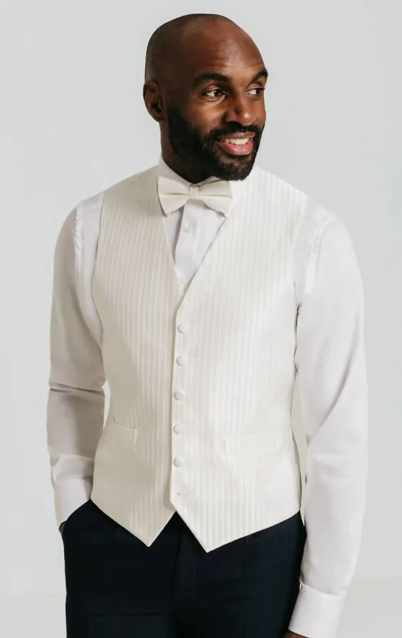 Heirloom Ivory Stripe Waistcoat primary image