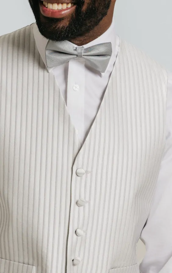 Heirloom Silver Stripe Waistcoat thumbnail 2