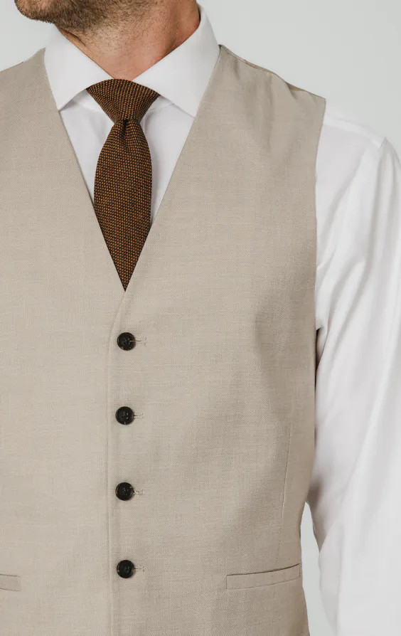 Stone Sharkskin Waistcoat - photo 1 Stone Sharkskin Waistcoat - photo 1