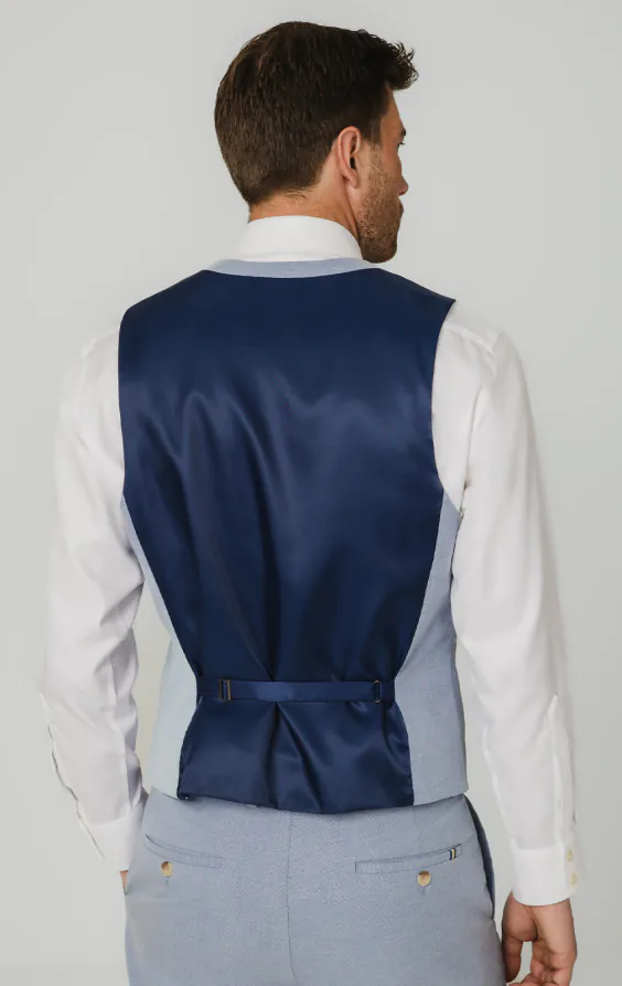 Light Blue Hopsack Waistcoat - photo 2 Light Blue Hopsack Waistcoat - photo 2