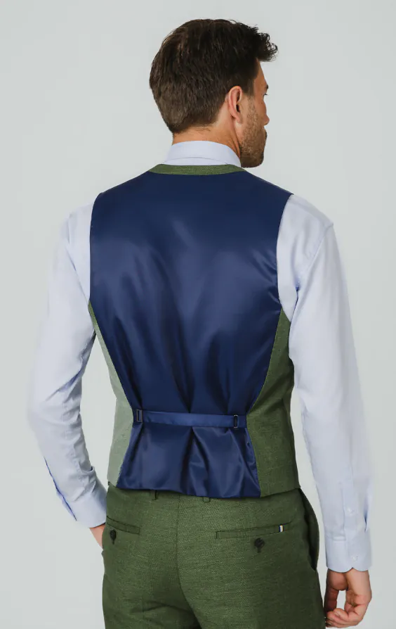 Pine Green Textured Weave Waistcoat - photo 2 Pine Green Textured Weave Waistcoat - photo 2