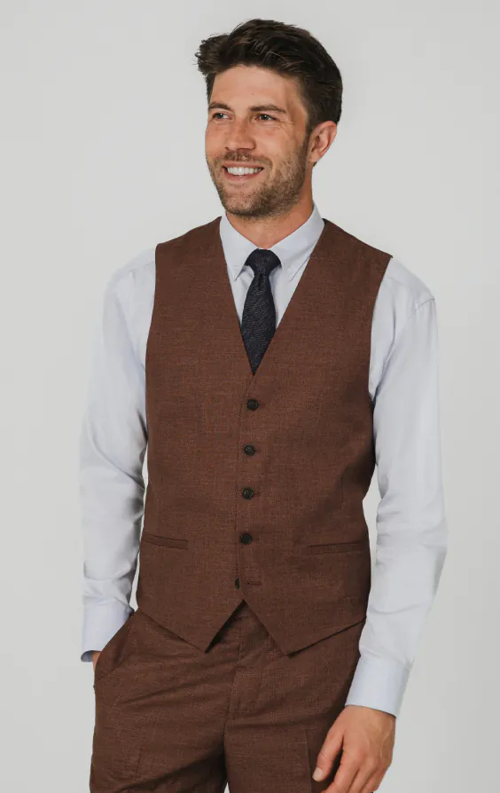 Rust Brown Textured Weave Suit - photo 7 Rust Brown Textured Weave Suit - photo 7
