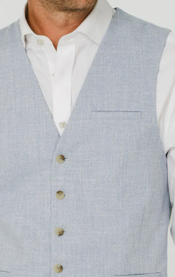 Light Blue Textured Weave Waistcoat - photo 1 Light Blue Textured Weave Waistcoat - photo 1