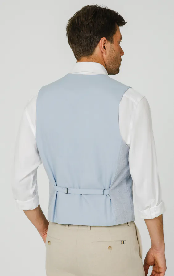 Light Blue Textured Weave Waistcoat - photo 2 Light Blue Textured Weave Waistcoat - photo 2