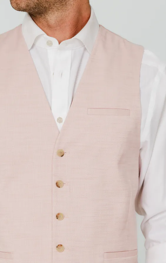 Light Pink Textured Weave Waistcoat - photo 1 Light Pink Textured Weave Waistcoat - photo 1