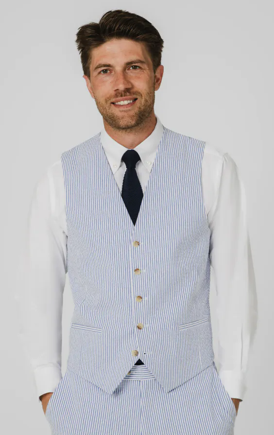 Blue & White Seersucker Suit - photo 7 Blue & White Seersucker Suit - photo 7