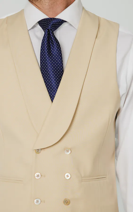 Gold Buff Double Breasted Morning Waistcoat - photo 2 Gold Buff Double Breasted Morning Waistcoat - photo 2